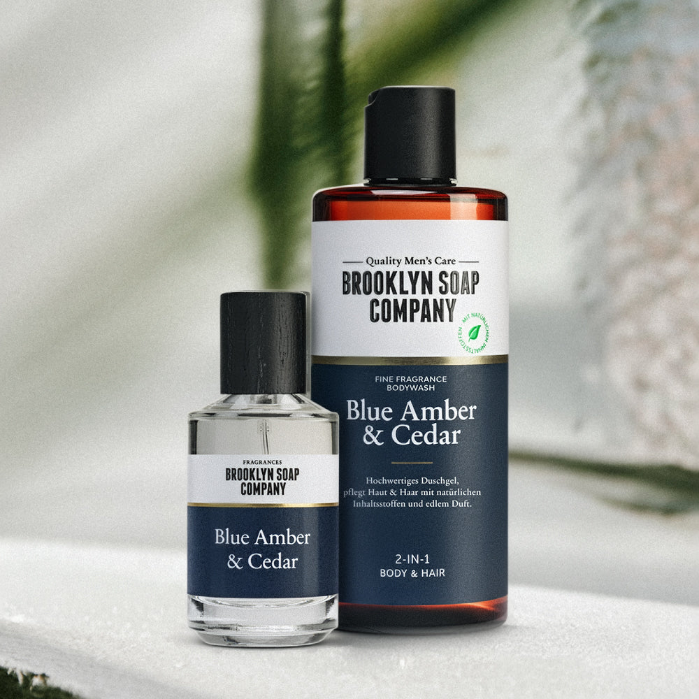 Blue Amber & Cedar Fragrance Set