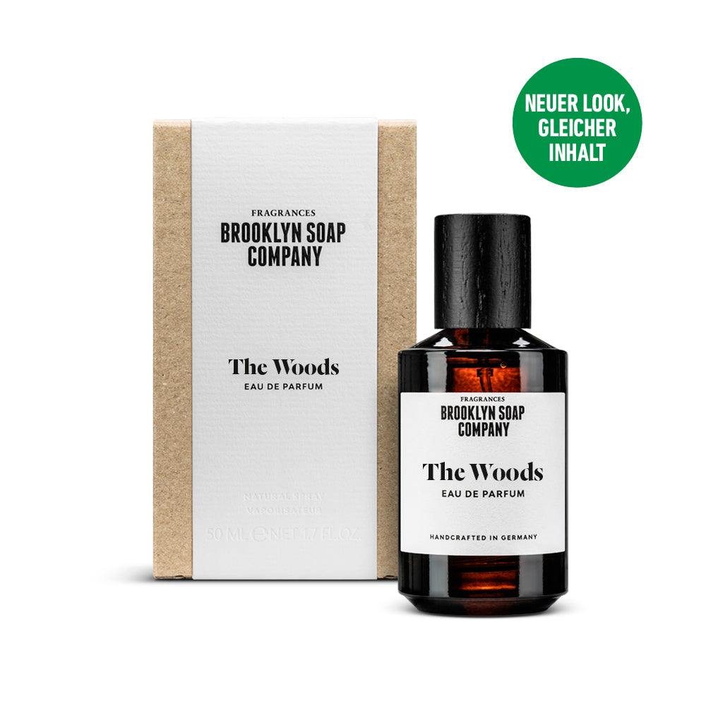 The Woods von der Brooklyn Soap Company ist ein holzig-eleganter Herrenduft  mit Noten von Kaschmirholz, Bergamotte, Pfeffer, Muskat. 